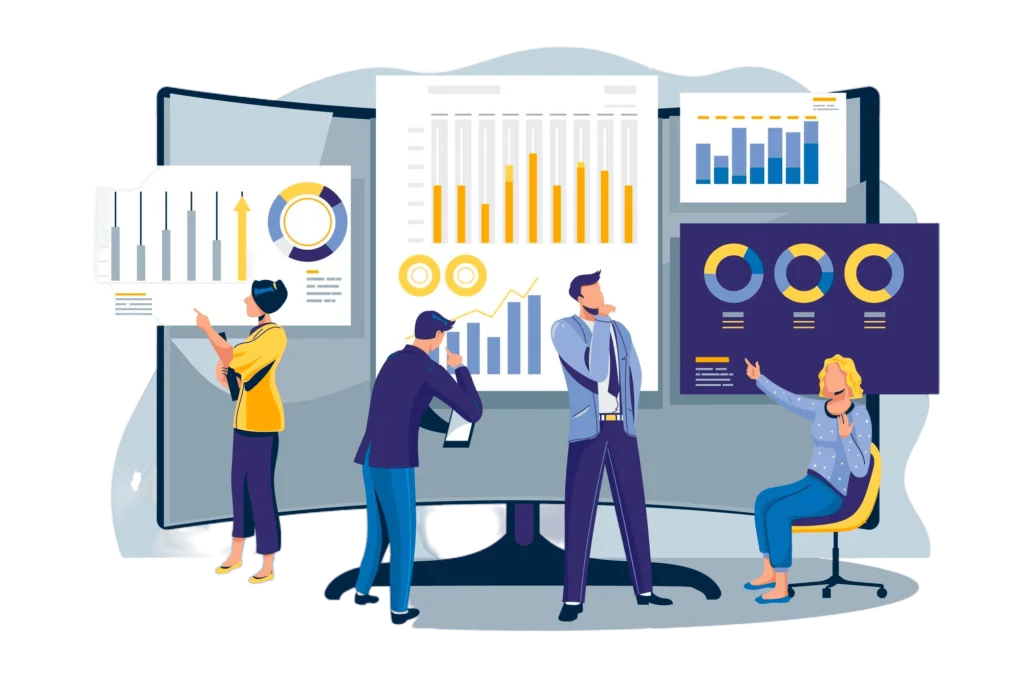 people analyzing growth charts